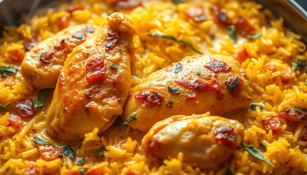 chicken and yellow rice casserole
