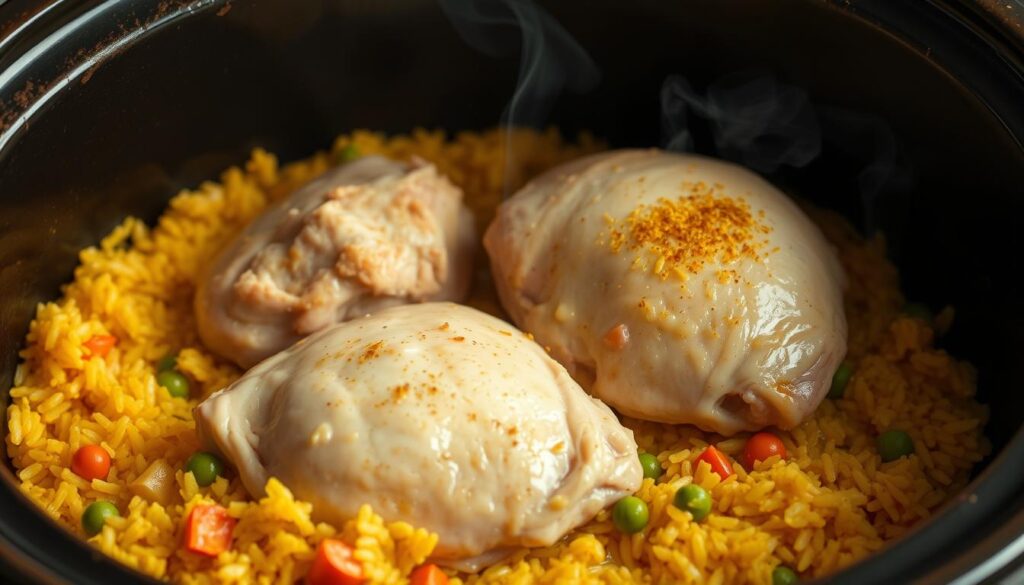 chicken yellow rice crockpot