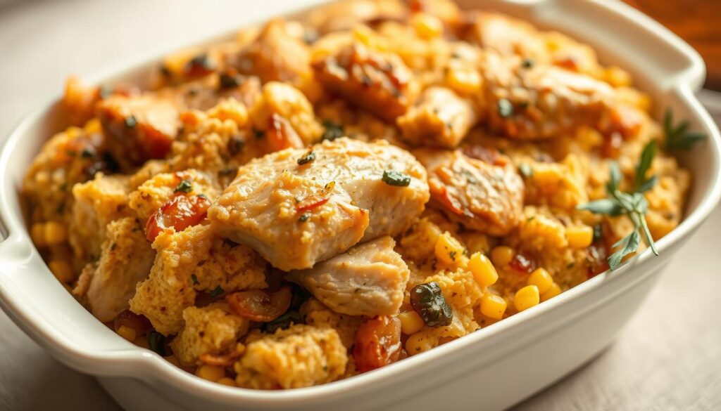 cornbread dressing with chicken