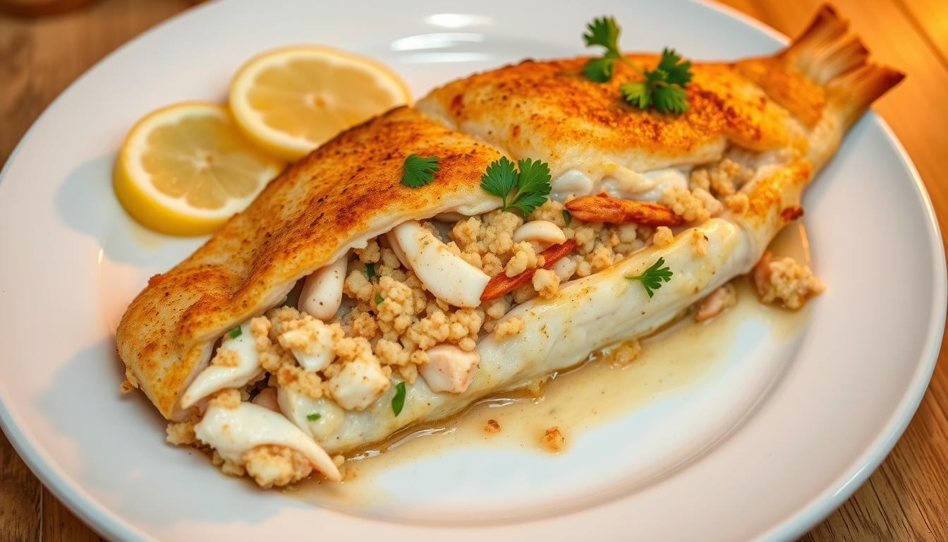 crab stuffed fish