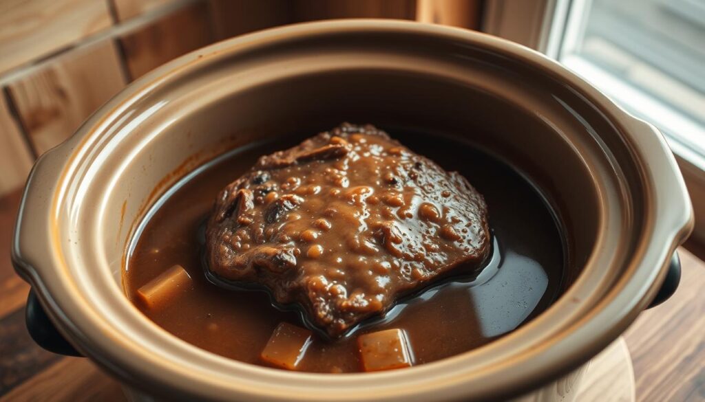 cube steak in crock pot