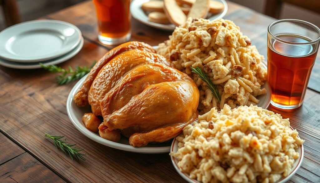 homemade chicken and dressing