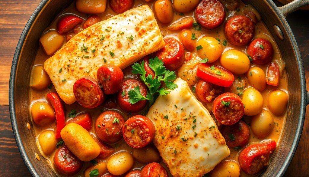 fish and sausage recipe